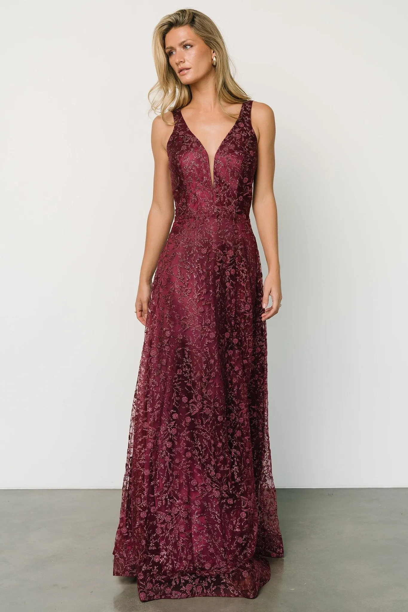 Eliana Shimmer Gown | Wine sold by Baltic Born product image thumbnail 5