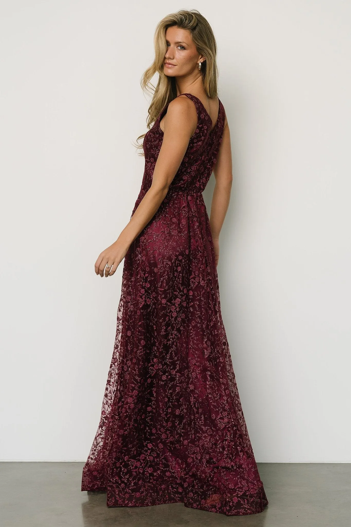 Eliana Shimmer Gown | Wine sold by Baltic Born product image thumbnail 3