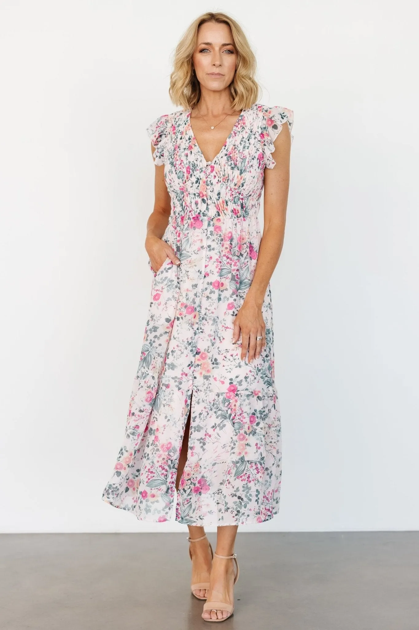 Florencia Dress | Blush + Sage sold by Baltic Born product image thumbnail 5