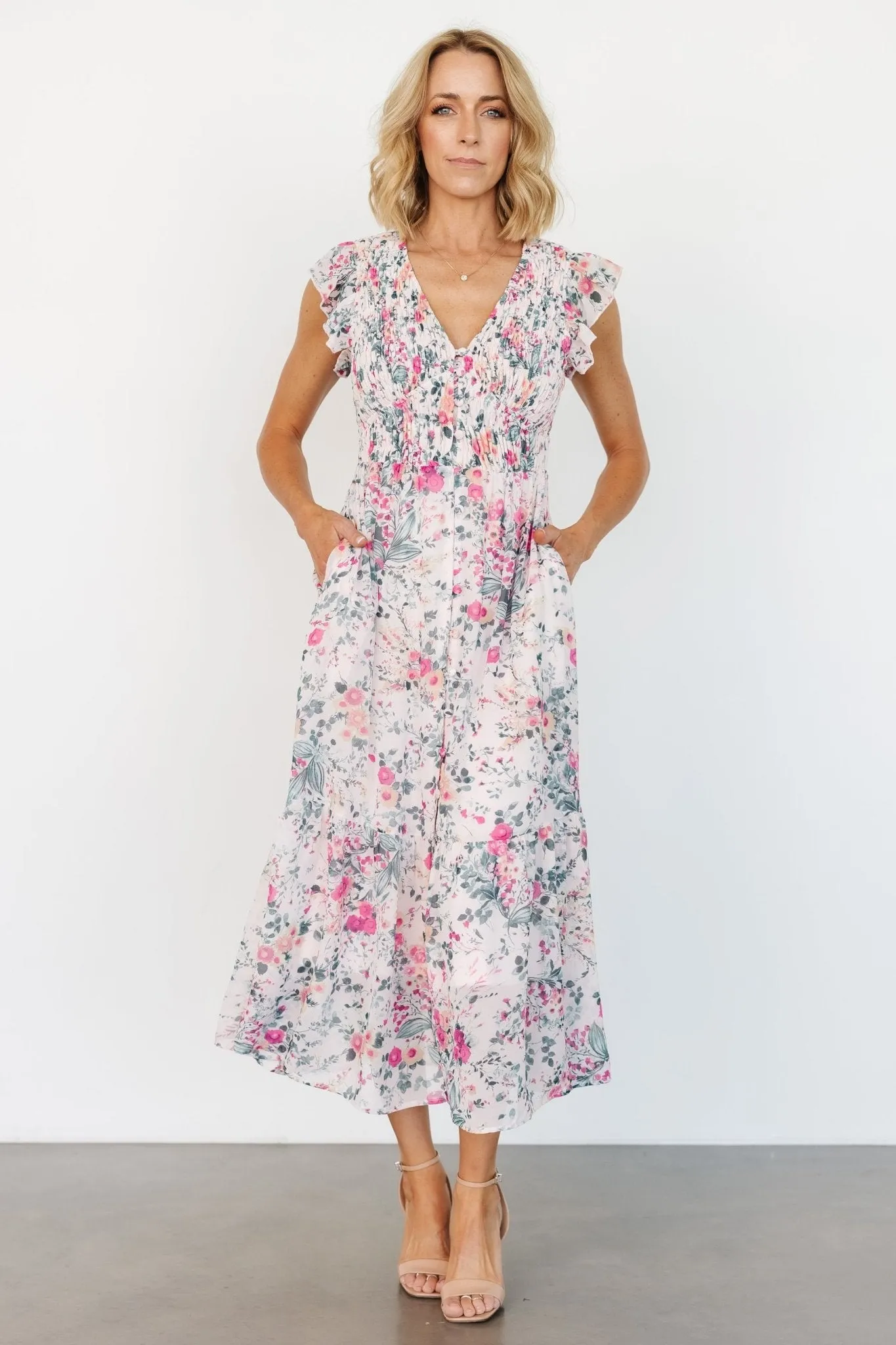 Florencia Dress | Blush + Sage sold by Baltic Born