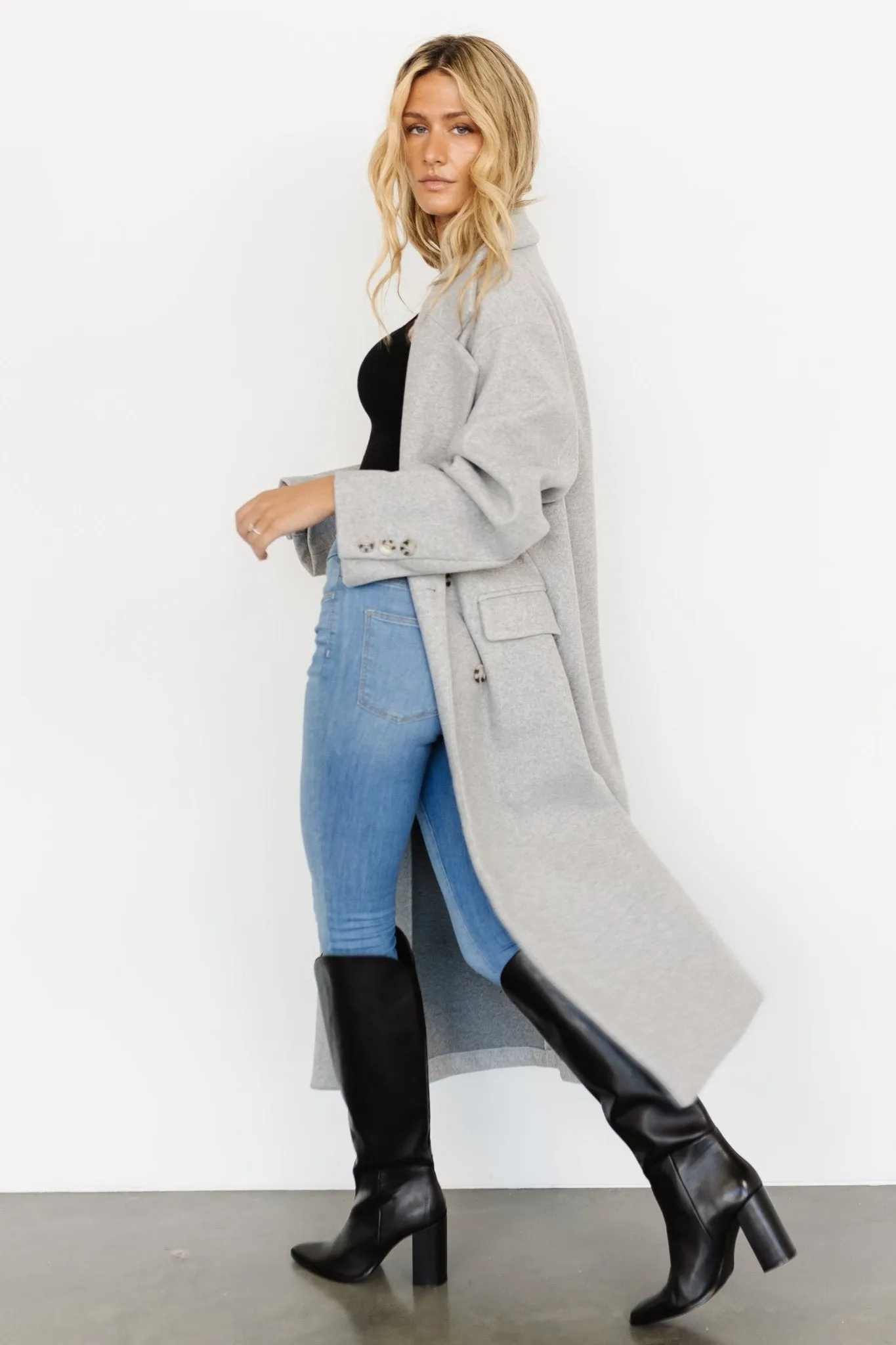 Anderson Double Breasted Coat | Gray sold by Baltic Born product image thumbnail 2