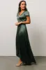 Krystal Satin Wrap Gown | Winter Green sold by Baltic Born