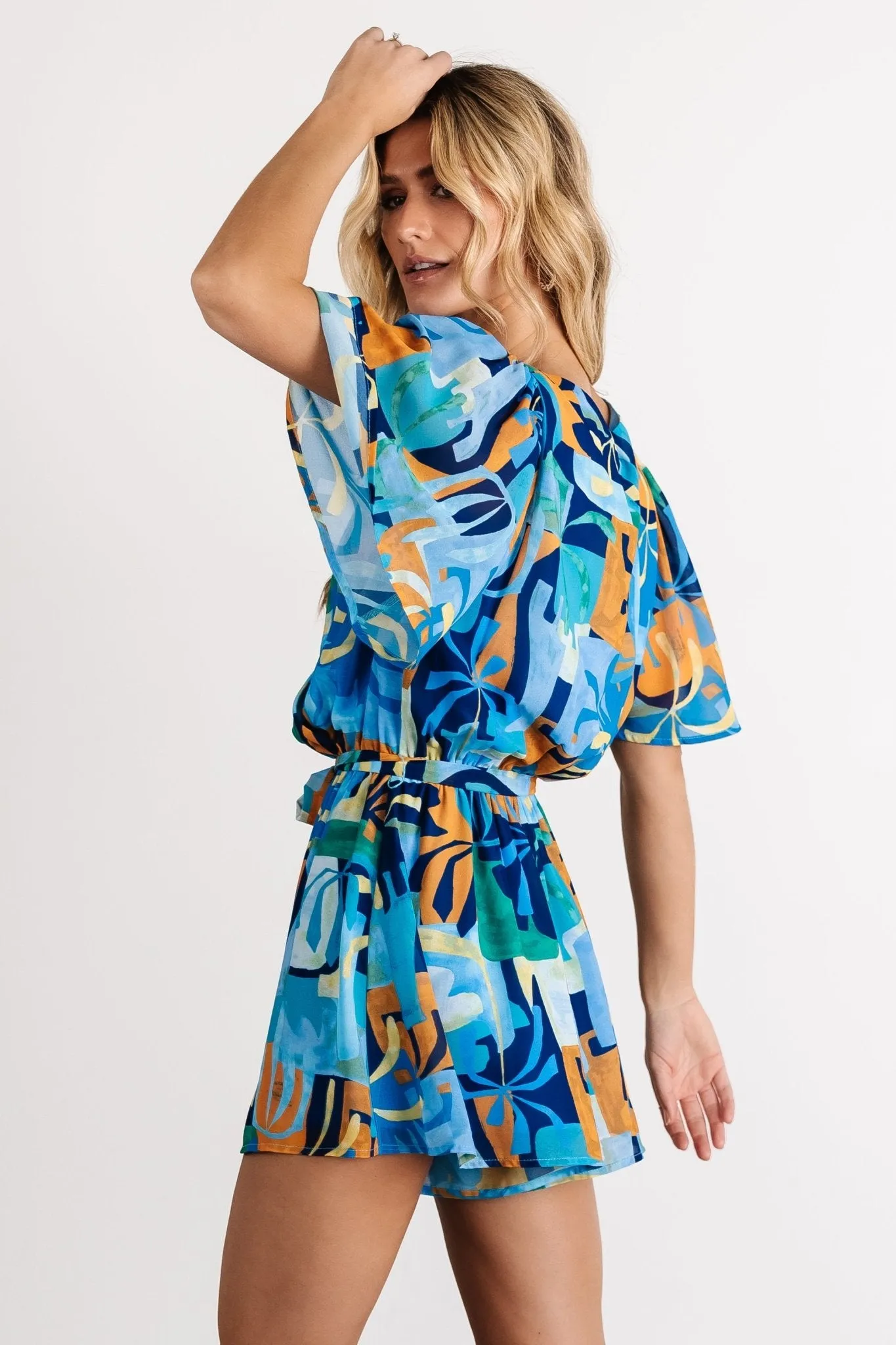 Karissa Romper | Blue Multi Print sold by Baltic Born product image thumbnail 5