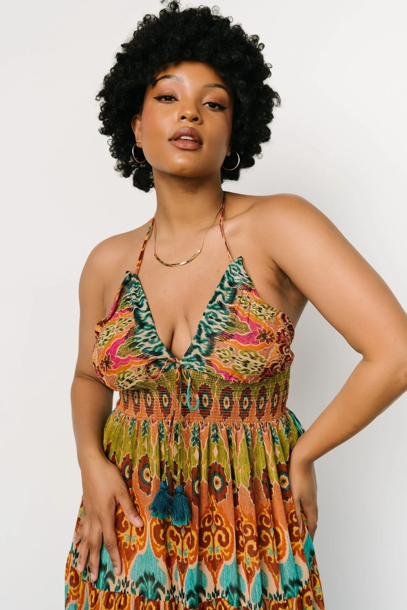 Alba Halter Maxi Dress | Multi sold by Baltic Born product image thumbnail 4