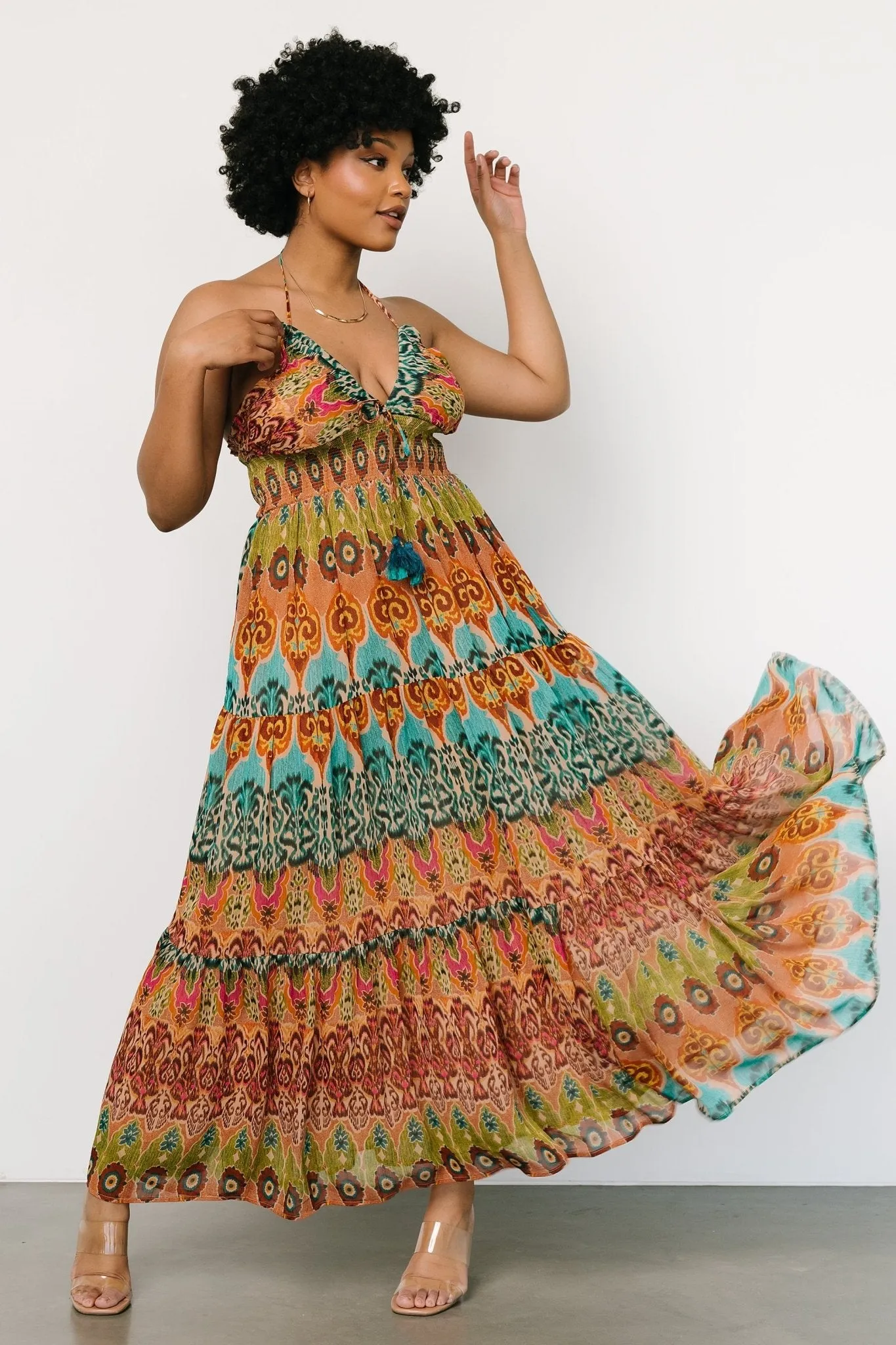 Alba Halter Maxi Dress | Multi sold by Baltic Born product image thumbnail 5