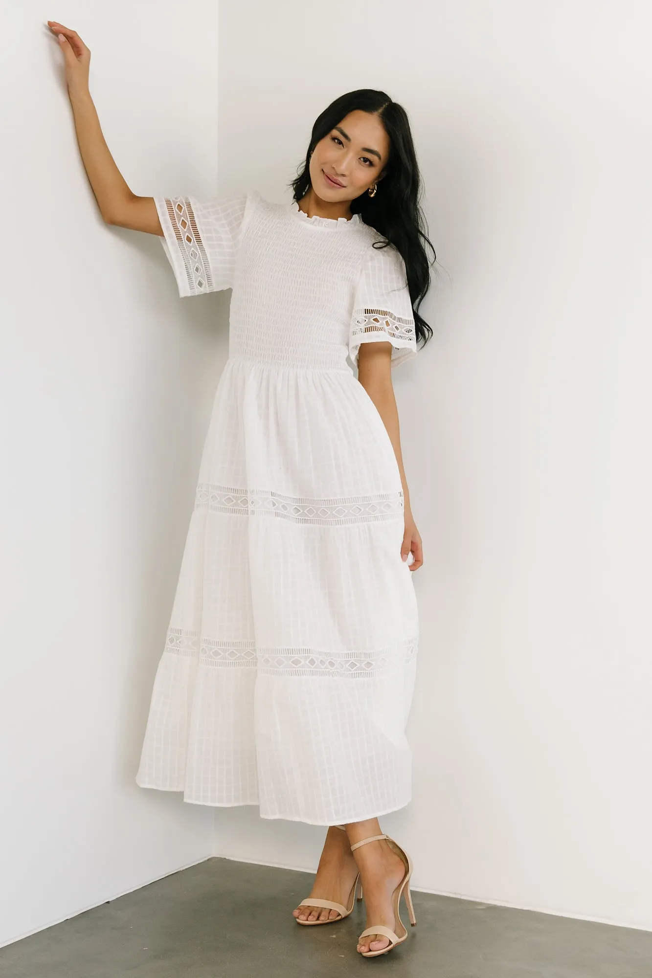 Loveland Geo Lace Maxi Dress | Off White sold by Baltic Born product image thumbnail 4
