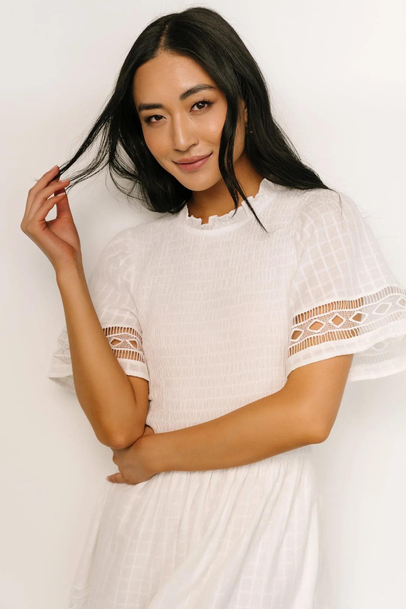 Loveland Geo Lace Maxi Dress | Off White sold by Baltic Born product image thumbnail 2