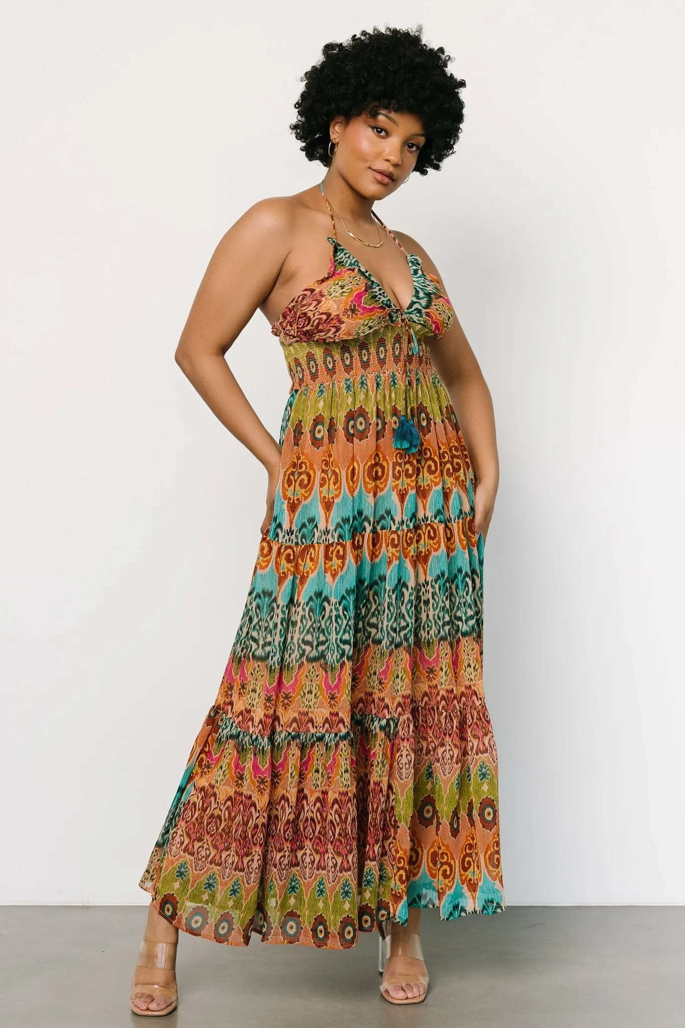 Alba Halter Maxi Dress | Multi sold by Baltic Born product image thumbnail 3