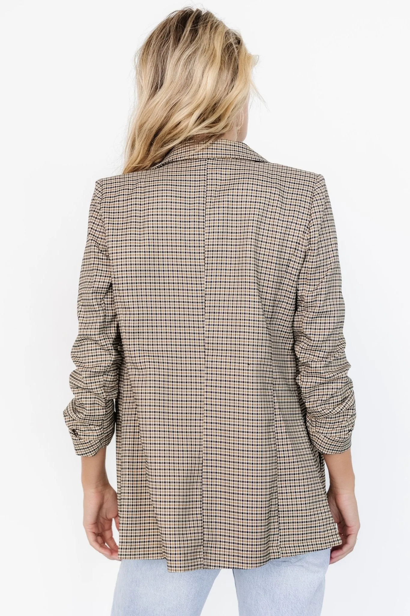 Abby Plaid Blazer | Camel Multi sold by Baltic Born product image thumbnail 4