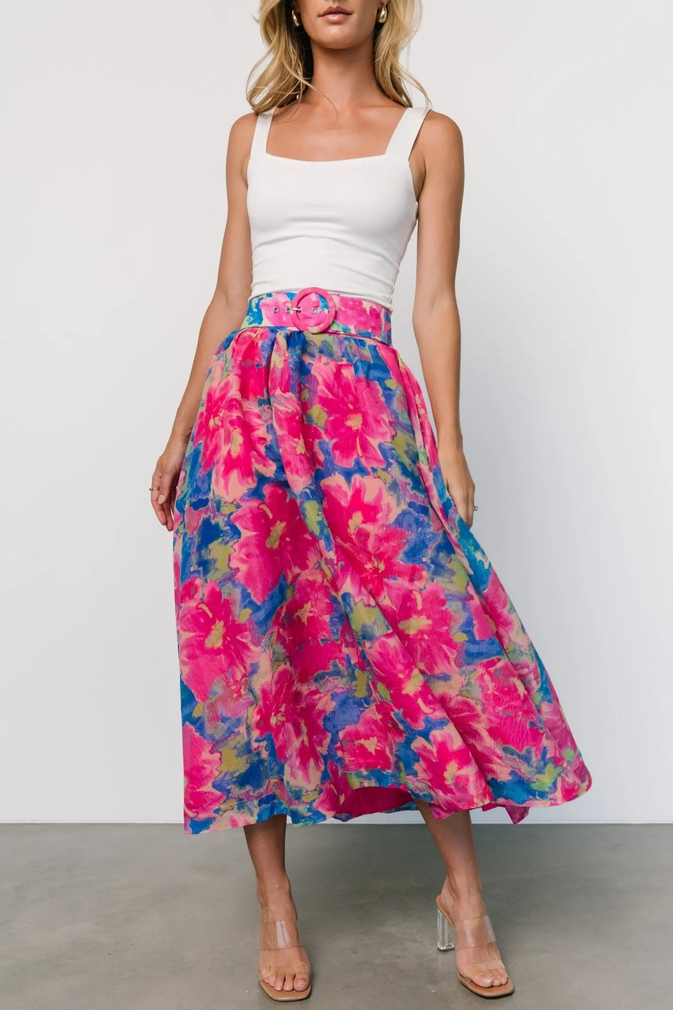 Donna Belted Skirt | Pink Multi sold by Baltic Born product image thumbnail 4