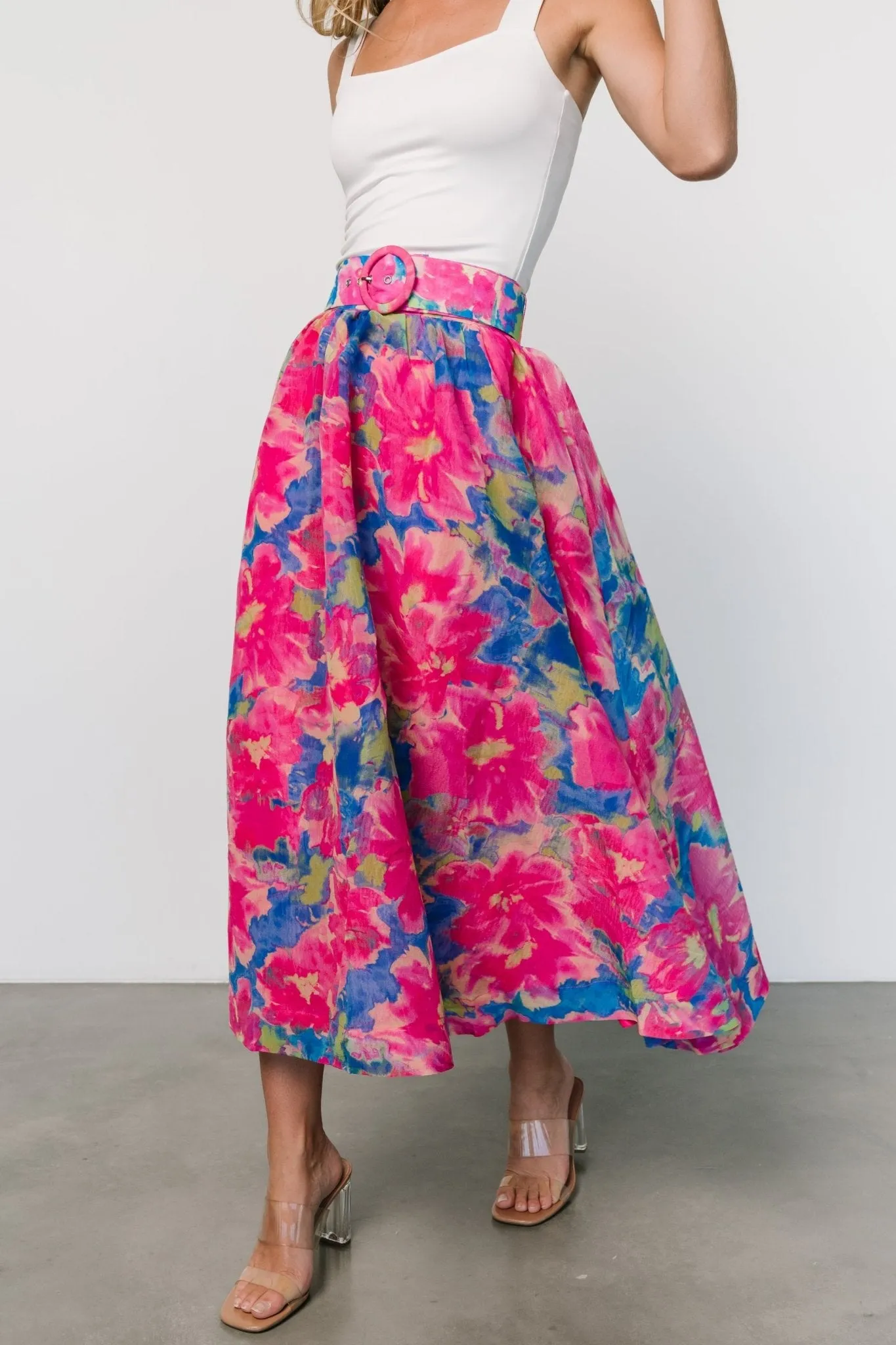 Donna Belted Skirt | Pink Multi sold by Baltic Born product image thumbnail 2