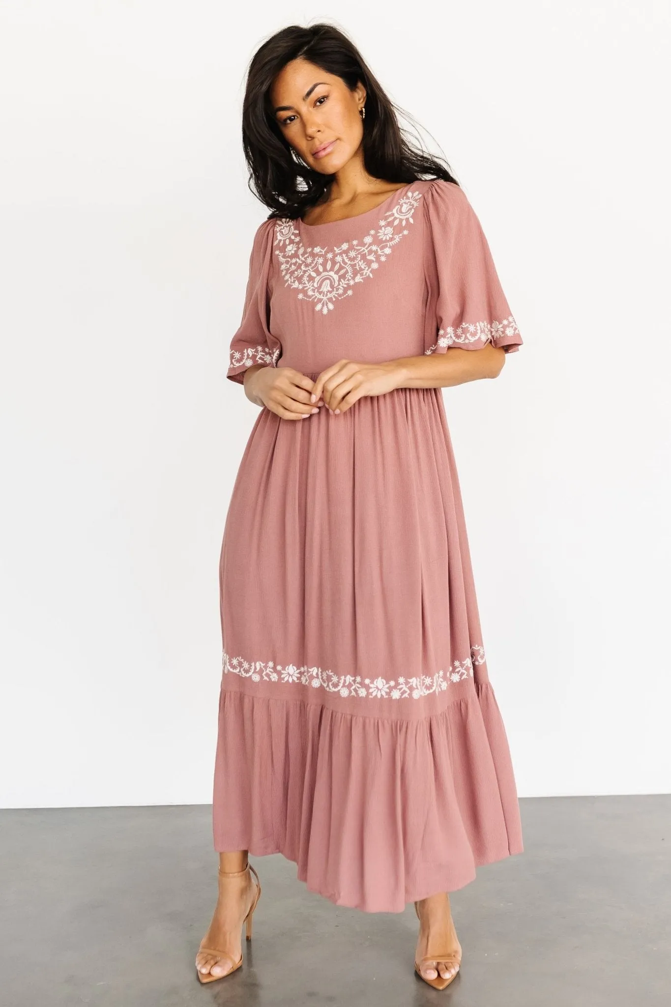 Jocelyn Maxi Dress | Dusty Mauve sold by Baltic Born product image thumbnail 5