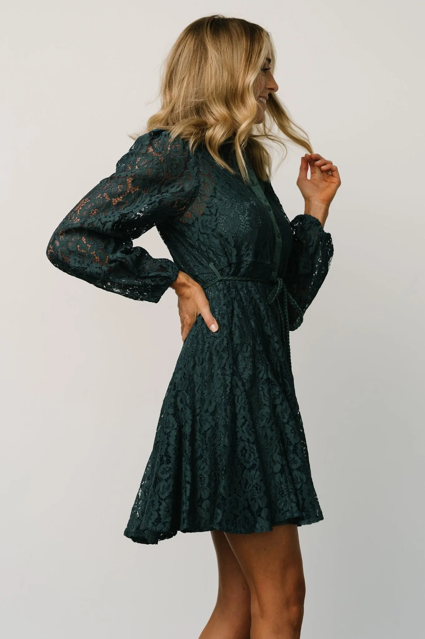 Stefan Lace Short Dress | Jade sold by Baltic Born product image thumbnail 2