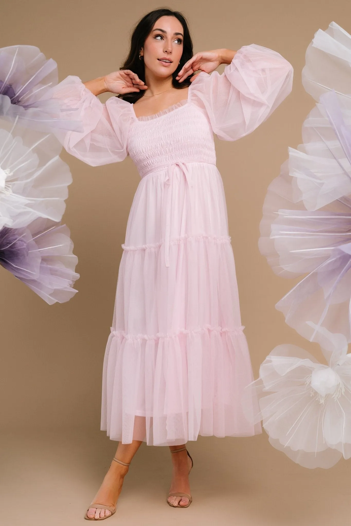 Katrina Tulle Maxi Dress | Light Rose sold by Baltic Born