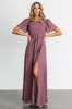 Naomi Short Sleeve Maxi Dress | Vintage Plum sold by Baltic Born