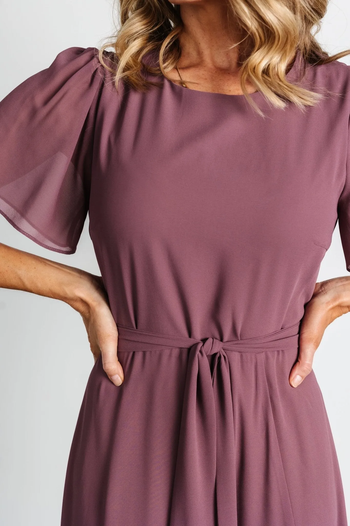 Naomi Short Sleeve Maxi Dress | Vintage Plum sold by Baltic Born product image thumbnail 4