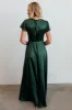 Krystal Satin Wrap Gown | Green sold by Baltic Born