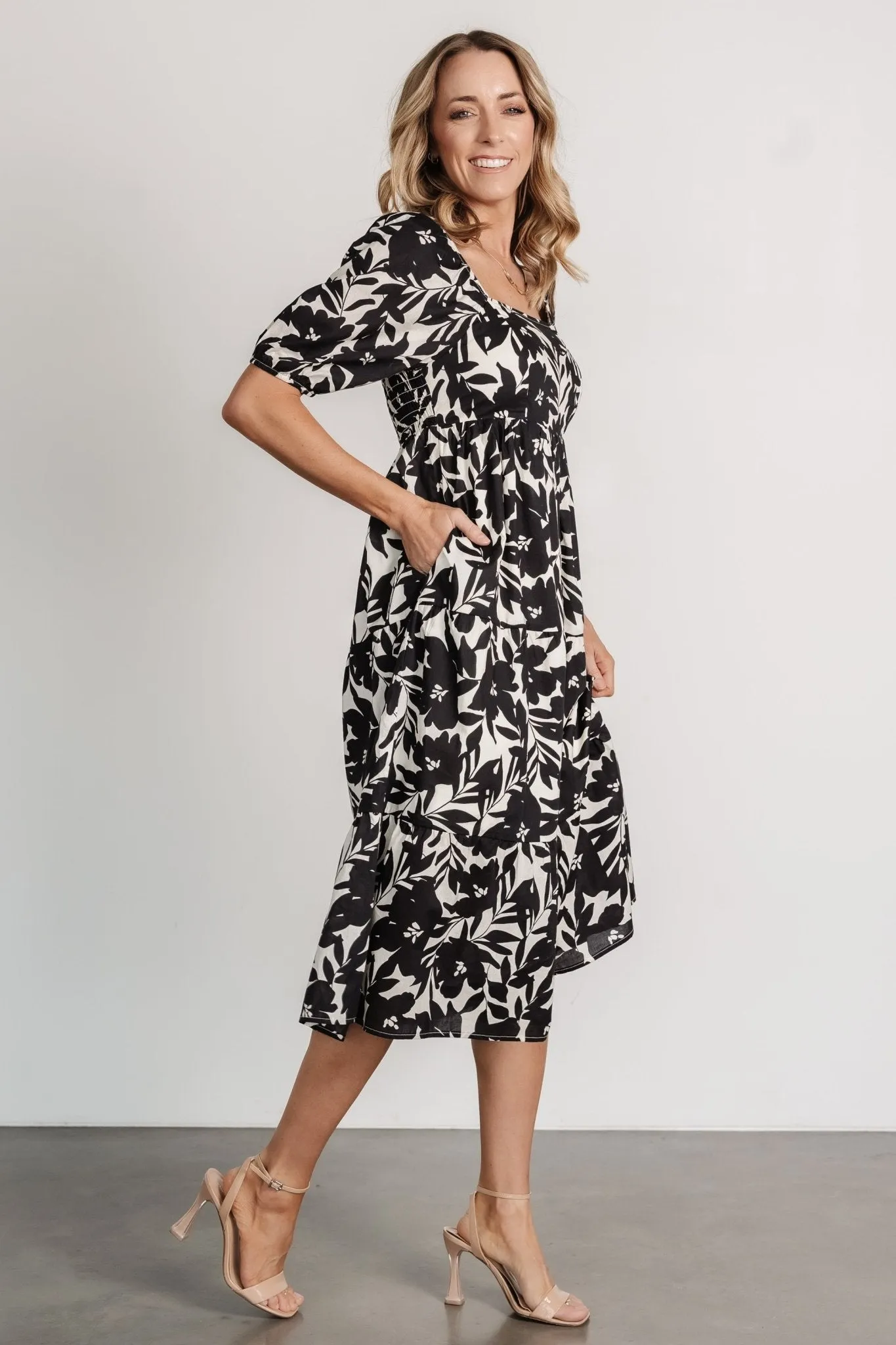 Keaton Midi Dress | Black Print sold by Baltic Born product image thumbnail 3
