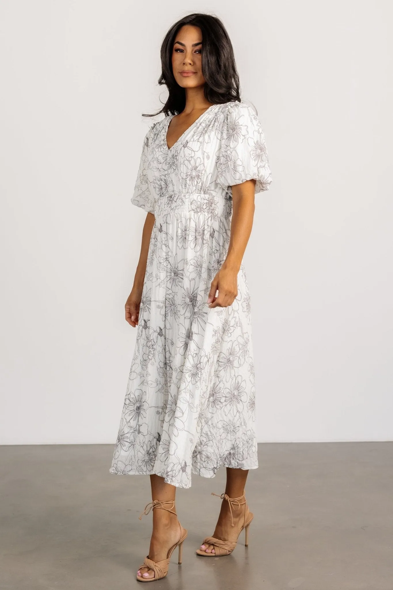 Makenna Midi Dress | Off White Print sold by Baltic Born product image thumbnail 5