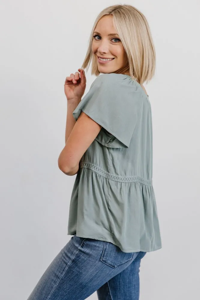 Unity Button Up Top | Sage sold by Baltic Born product image thumbnail 5