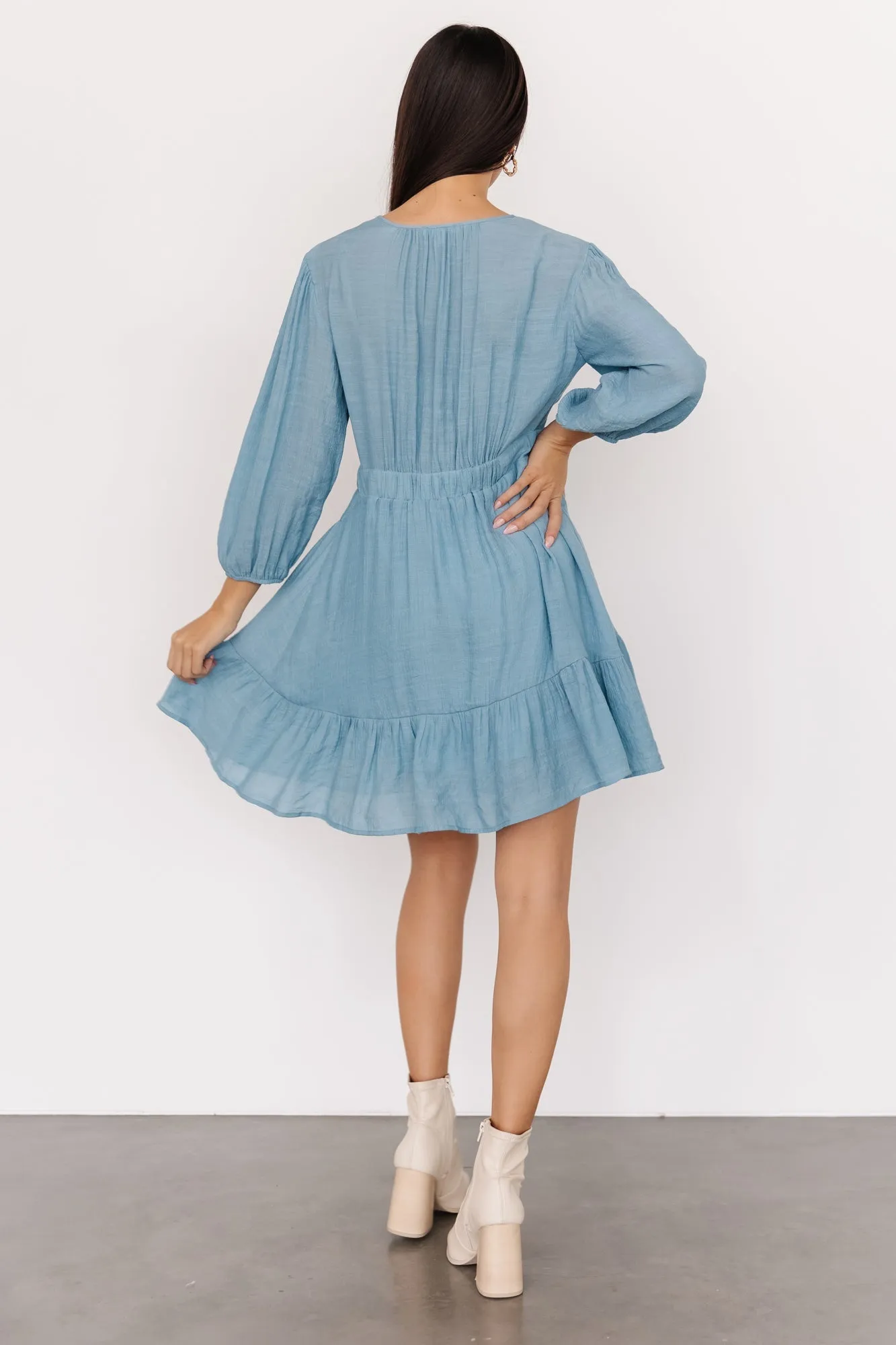 Amelia Boho Mini Dress | Blue sold by Baltic Born product image thumbnail 3