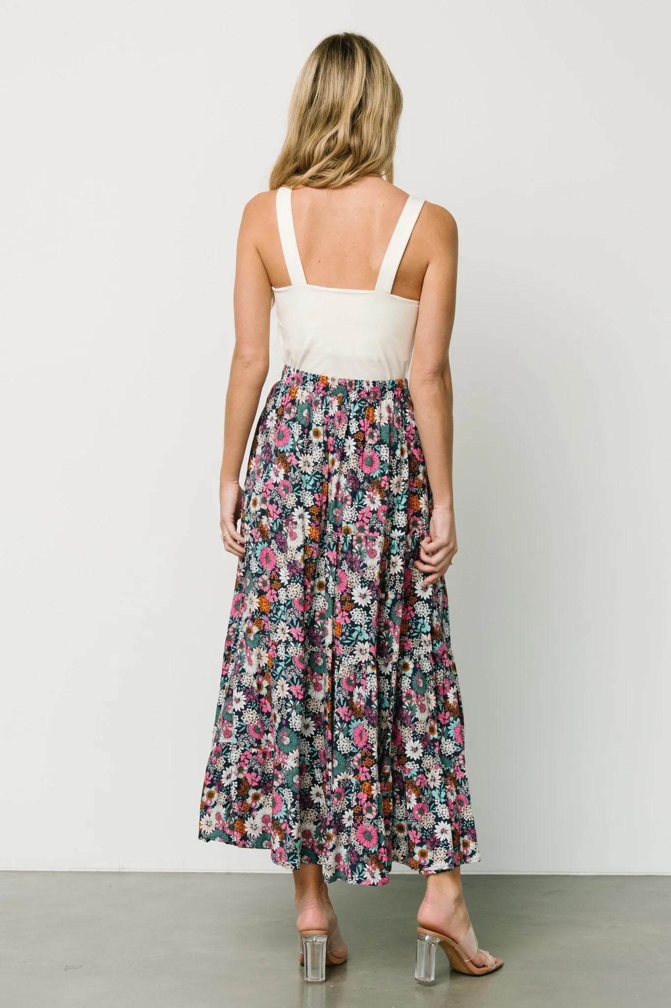Reilly Maxi Skirt | Navy Flower Print sold by Baltic Born product image thumbnail 5