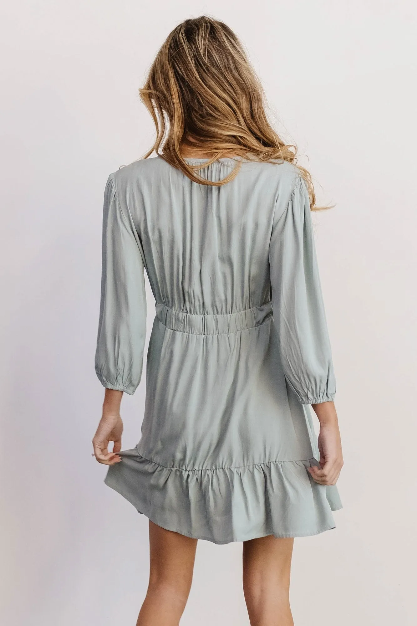 Amelia Boho Mini Dress | Sage sold by Baltic Born product image thumbnail 4