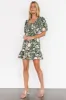Clea Sweetheart Mini Dress | Olive Multi sold by Baltic Born