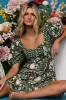 Clea Sweetheart Mini Dress | Olive Multi sold by Baltic Born