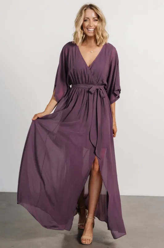 Kia Kimono Maxi Dress | Vintage Plum sold by Baltic Born