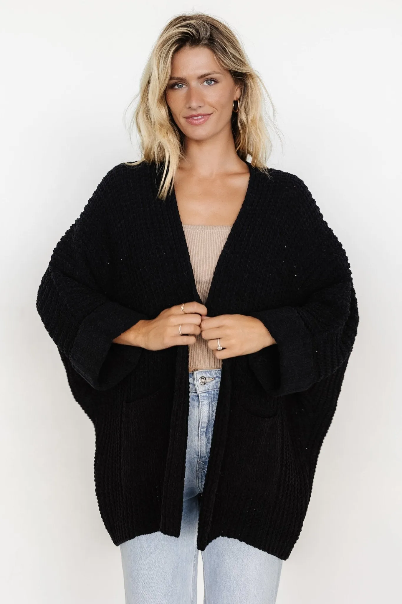 Cybele Oversized Cardigan | Black sold by Baltic Born product image thumbnail 3