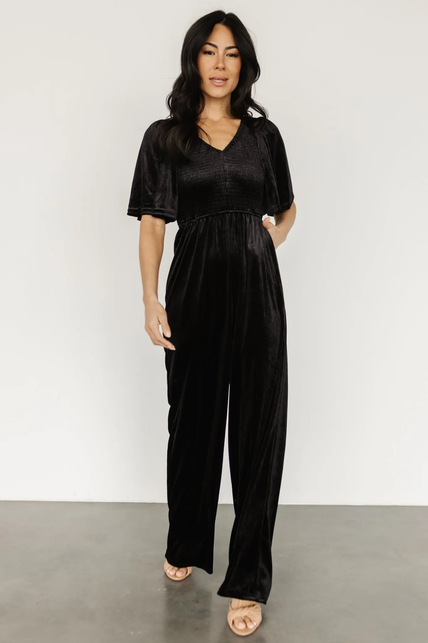 Regent Velvet Jumpsuit | Black sold by Baltic Born product image thumbnail 2