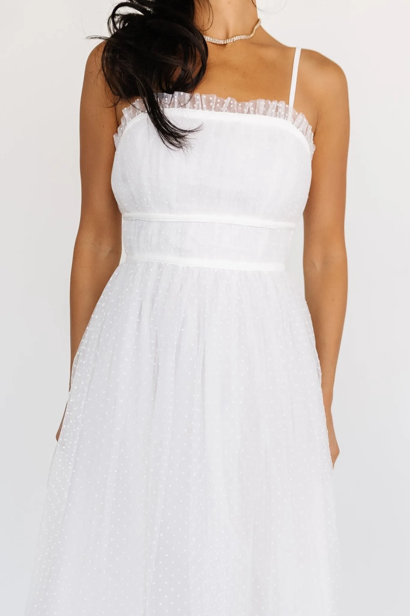 Elsie Tulle Midi Dress | White sold by Baltic Born product image thumbnail 2