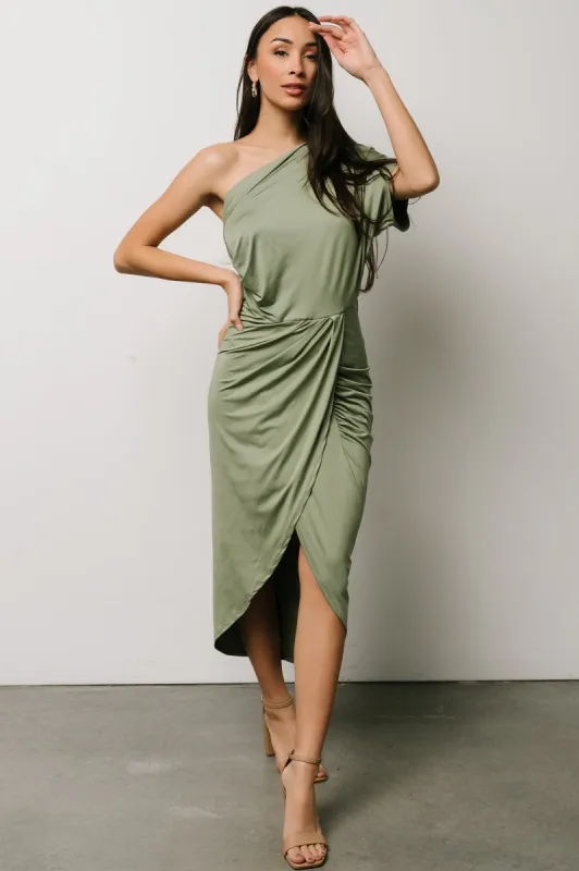 Addison Midi Dress | Dusty Sage sold by Baltic Born