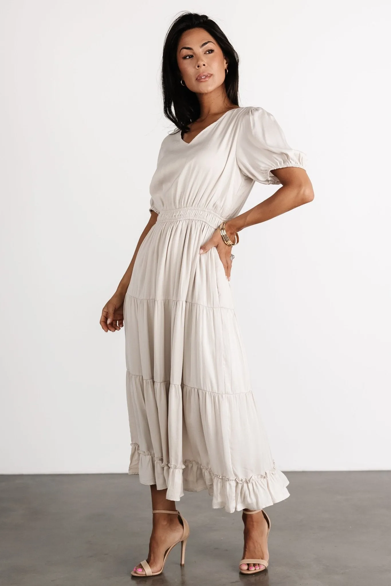 Astrid Midi Dress | Pale Ivory sold by Baltic Born product image thumbnail 4
