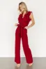 Tyra Ruffle Tank Jumpsuit | Burgundy sold by Baltic Born