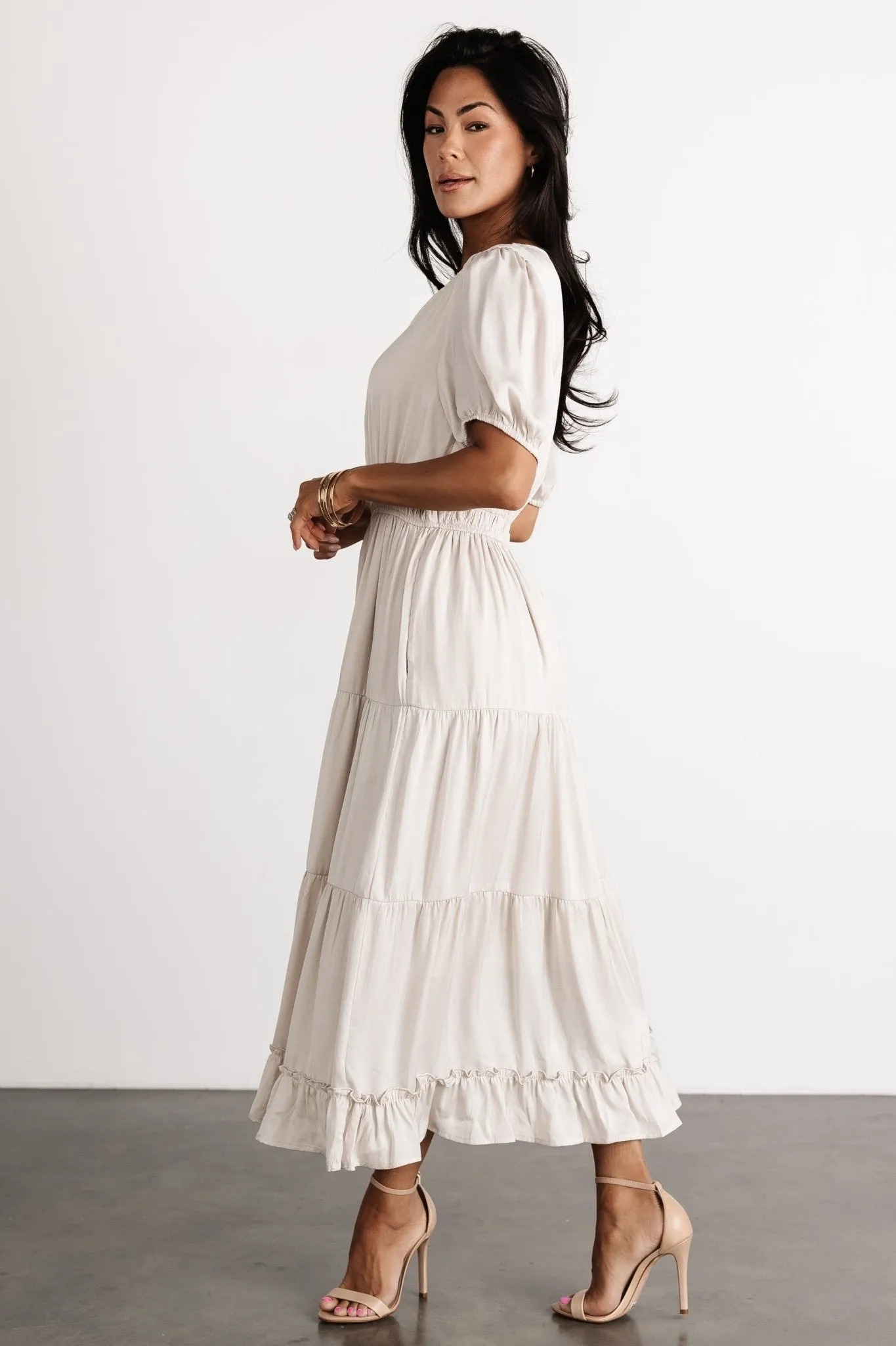 Astrid Midi Dress | Pale Ivory sold by Baltic Born product image thumbnail 5