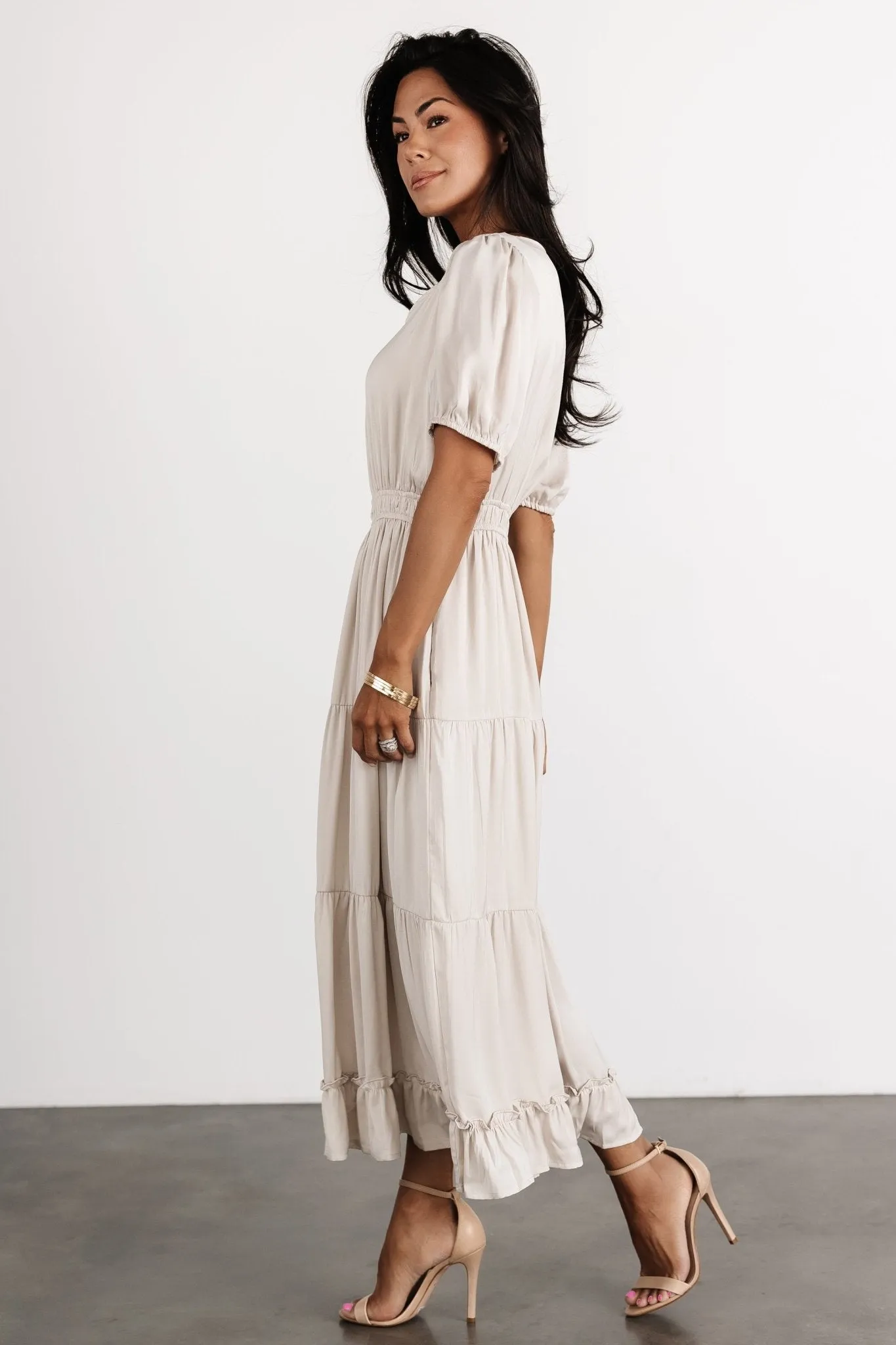 Astrid Midi Dress | Pale Ivory sold by Baltic Born product image thumbnail 3