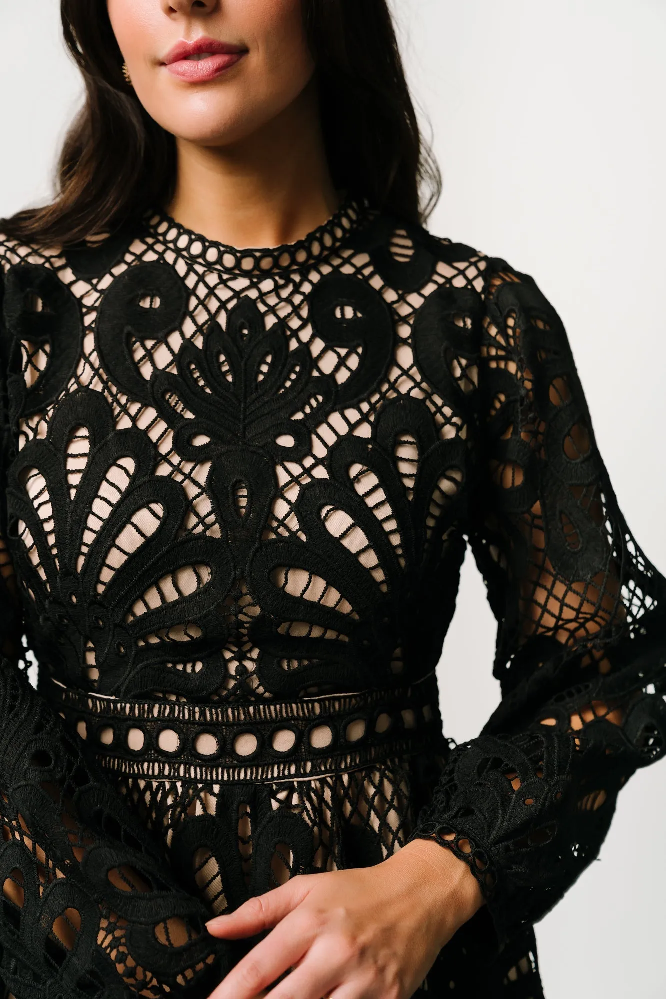 Eldora Lace Midi Dress | Black sold by Baltic Born product image thumbnail 2