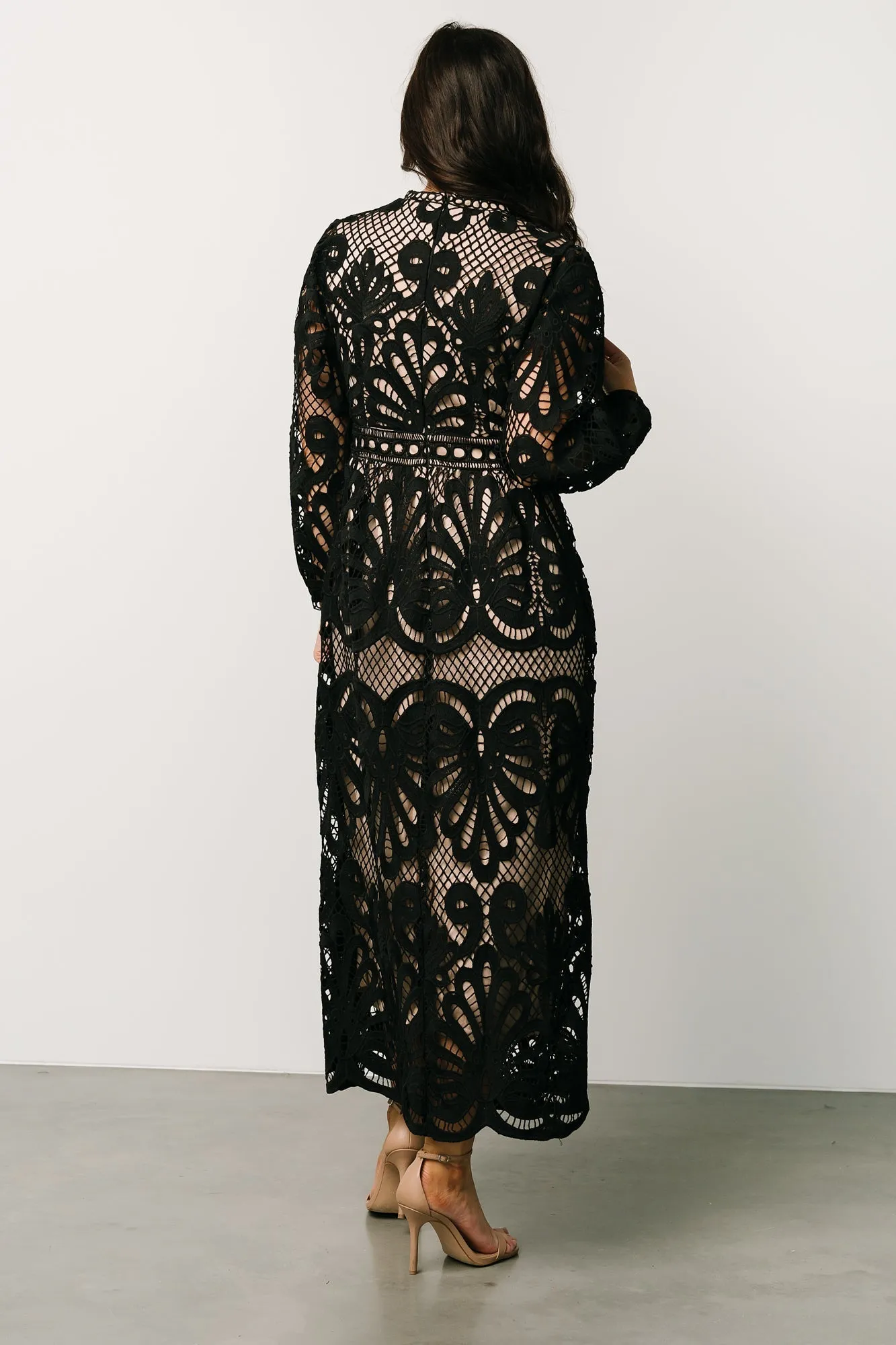 Eldora Lace Midi Dress | Black sold by Baltic Born product image thumbnail 4