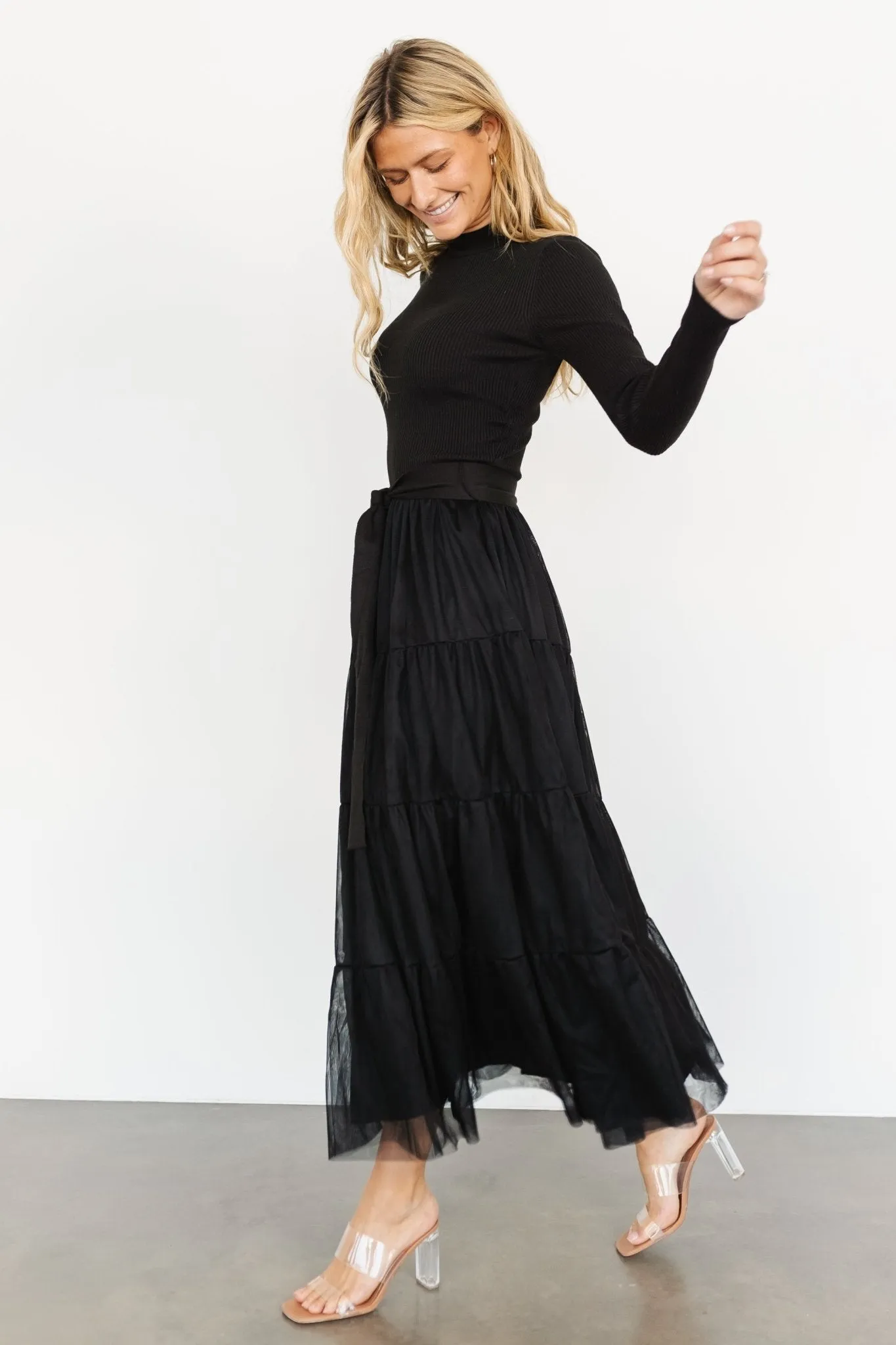 Demi Sweater Tulle Dress | Black sold by Baltic Born product image thumbnail 4