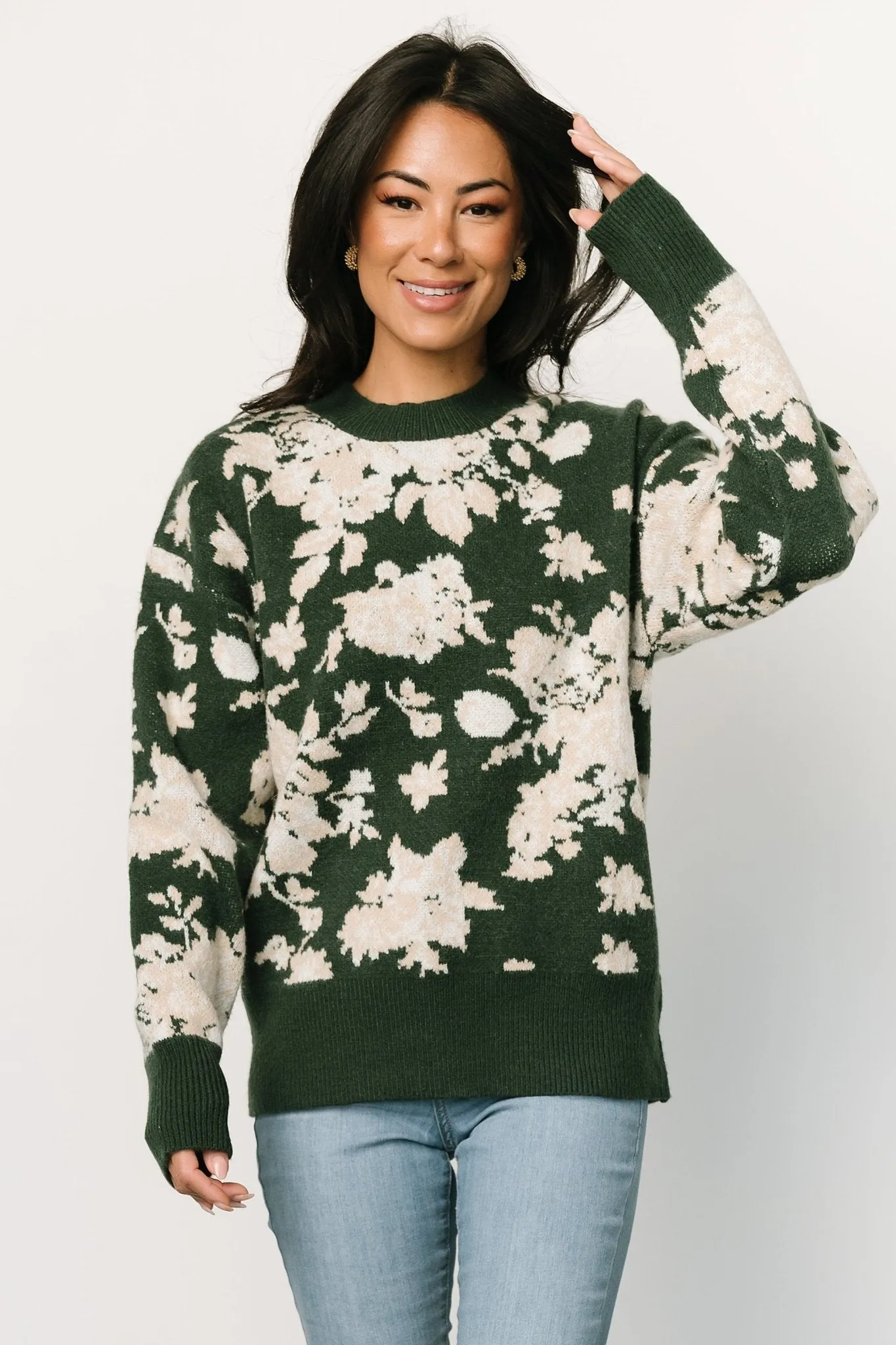 Legend Sweater | Hunter Green Multi sold by Baltic Born