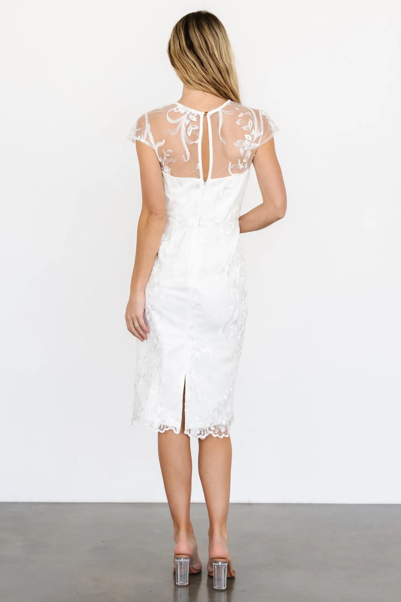 Delphine Applique Midi Dress | Off White sold by Baltic Born product image thumbnail 4