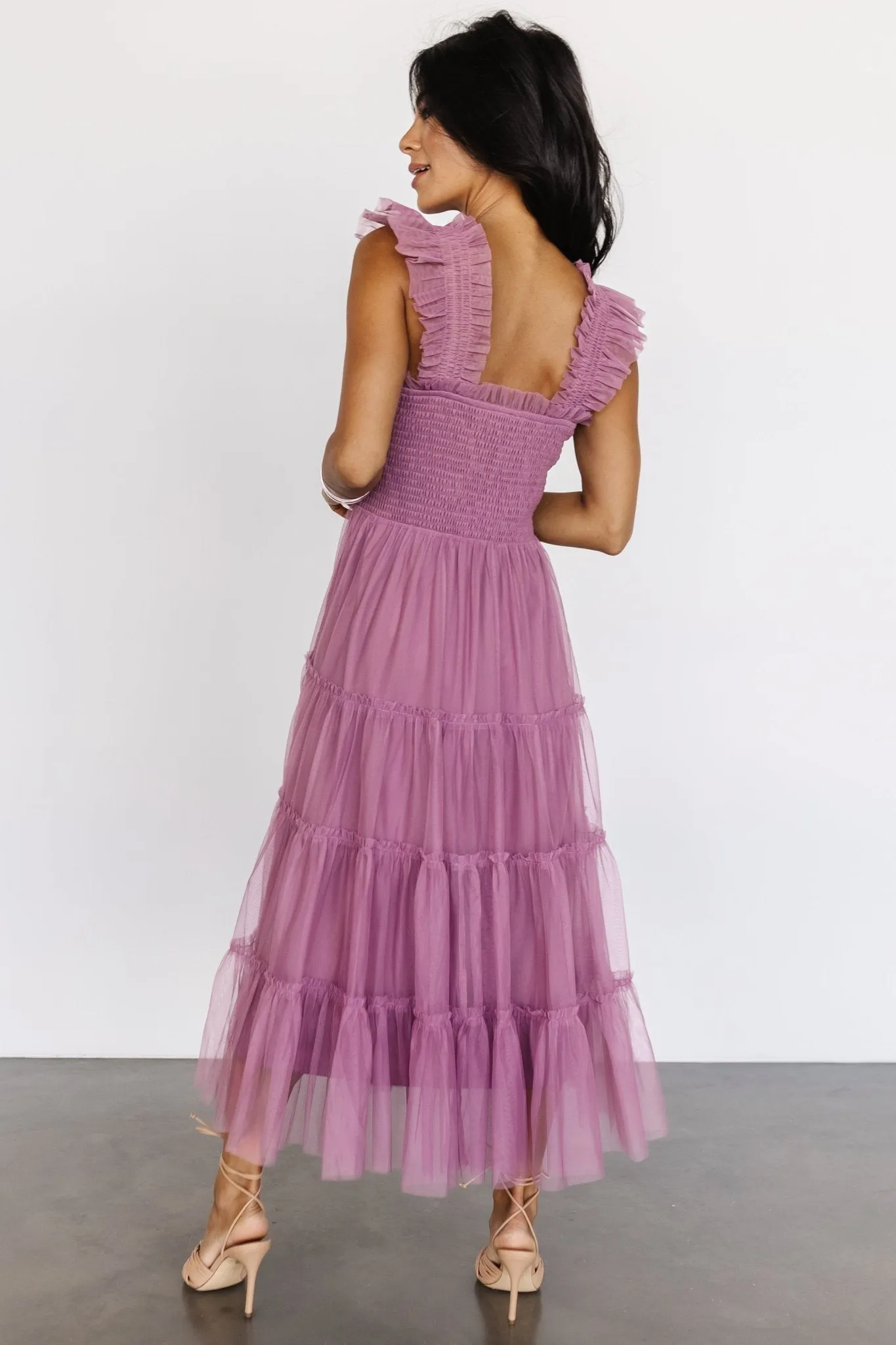 Emma Smocked Tulle Dress | Orchid sold by Baltic Born product image thumbnail 3