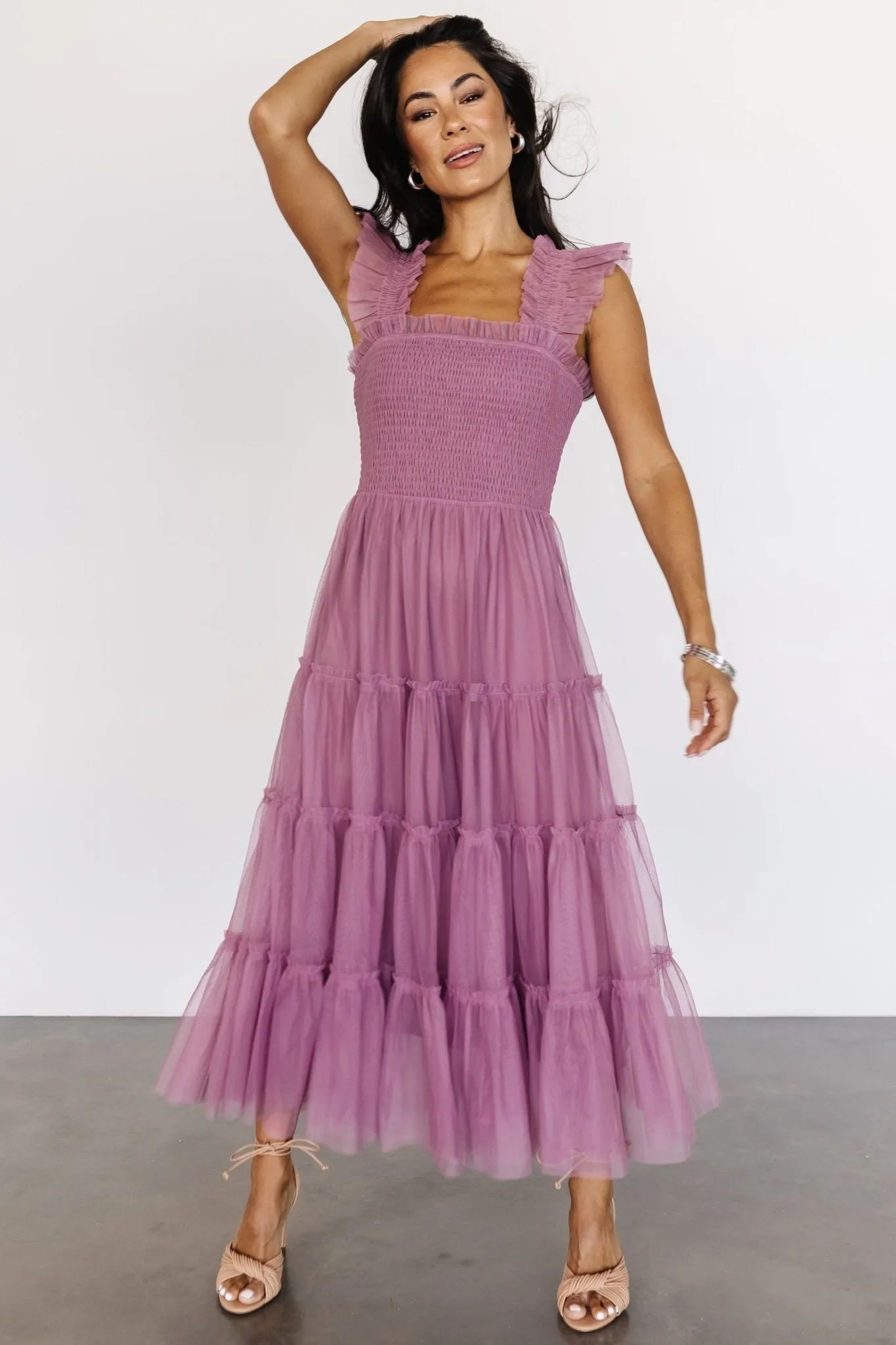 Emma Smocked Tulle Dress | Orchid sold by Baltic Born product image thumbnail 5