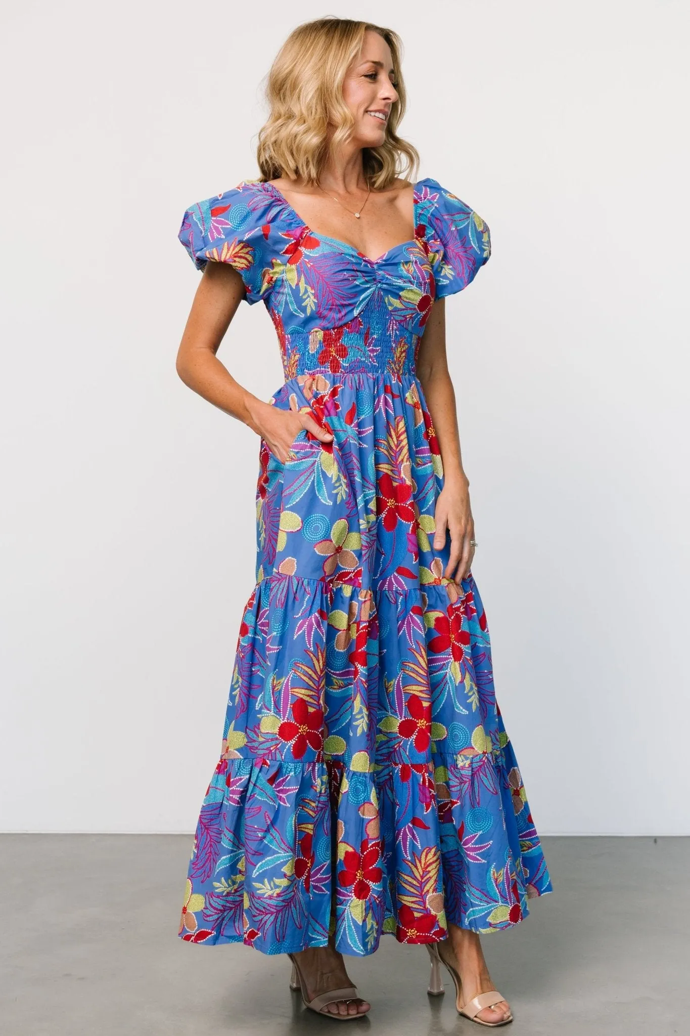 Melanie Maxi Dress | Blue Multi sold by Baltic Born product image thumbnail 3