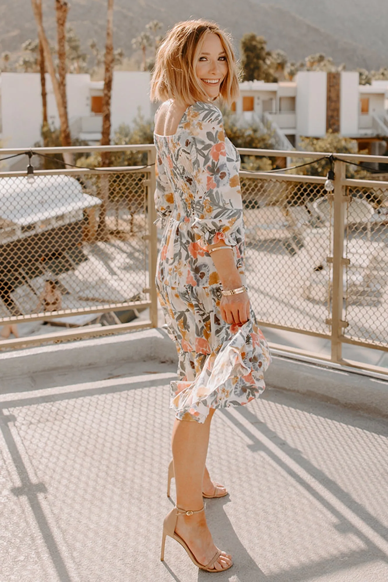 Marta Smocked Midi Dress | Multi Floral sold by Baltic Born product image thumbnail 5