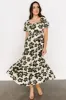 Kasey Maxi Dress | Olive + Ivory Print sold by Baltic Born