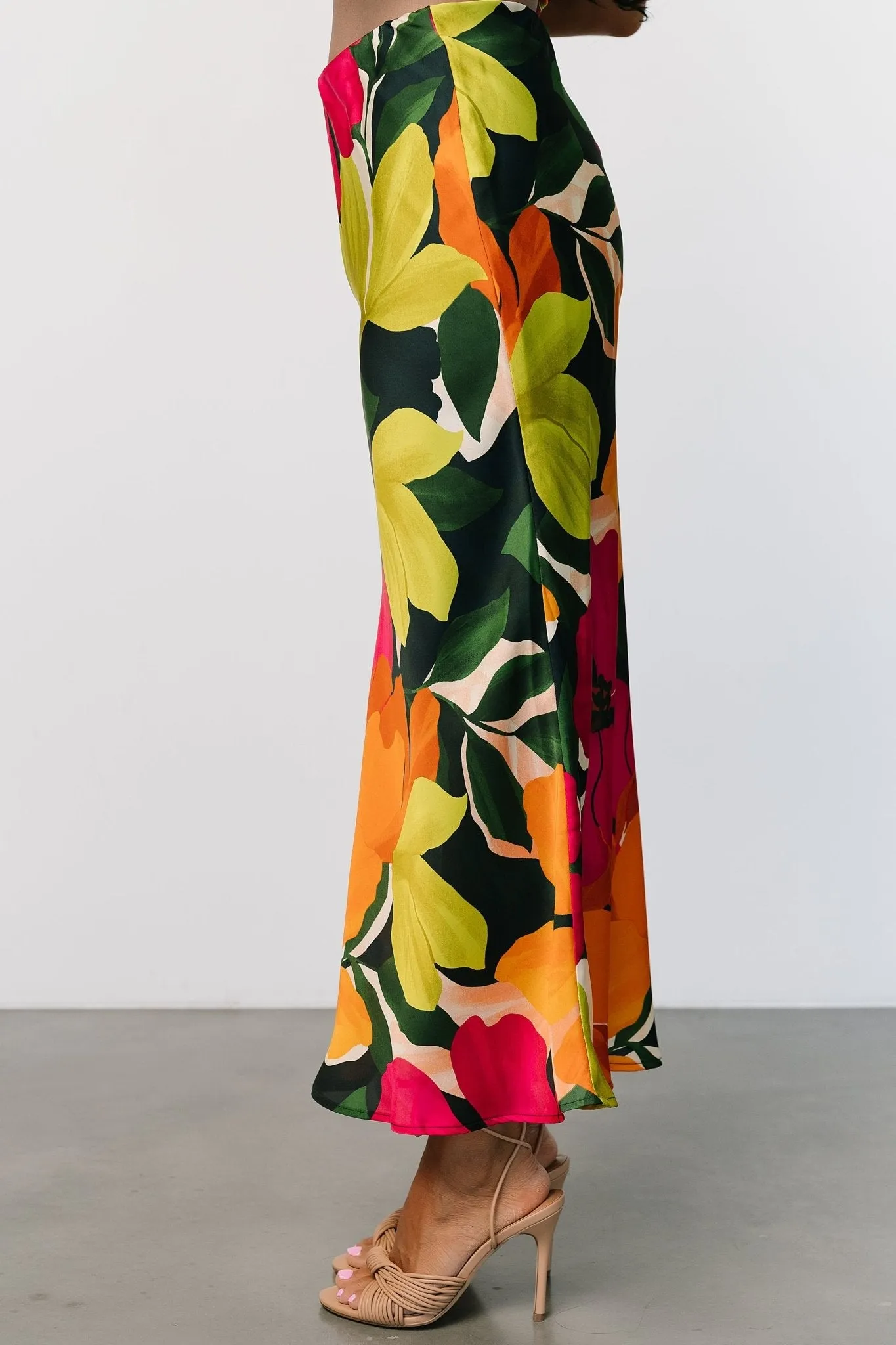 Leland Satin Skirt | Multi Floral sold by Baltic Born product image thumbnail 2