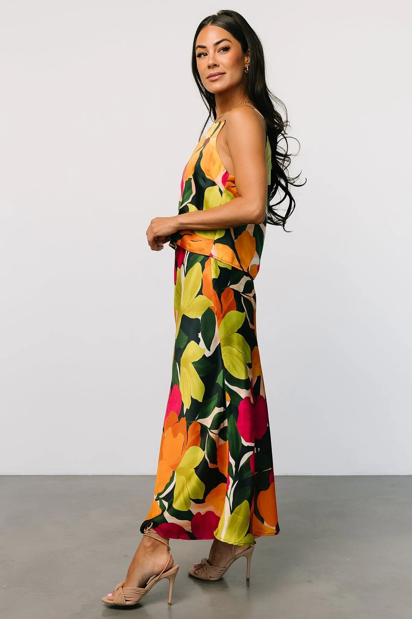 Leland Satin Skirt | Multi Floral sold by Baltic Born product image thumbnail 3